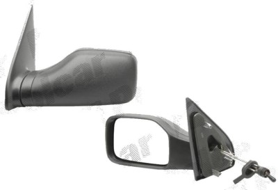 Oglinda exterioara Peugeot 106 06.1996-12.2003 partea stanga View Max crom asferica carcasa neagra reglare manuala prin cablu fara incalzire foto
