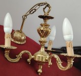 Candelabru din bronz masiv cu 3 brațe in stil rancez