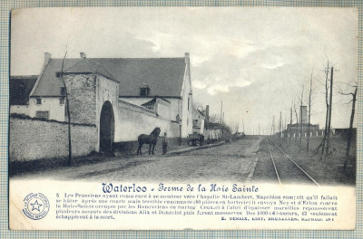 AD 59 C. P. VECHE - WATERLOO -FERME DE LA HAIE SAINTE -FRANTA -CIRCULATA 1920 foto