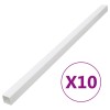 VidaXL Șine de cabluri, 33x33 mm, 10 m, PVC