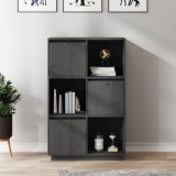 vidaXL Dulap &icirc;nalt, gri, 74x35x117 cm, lemn masiv de pin