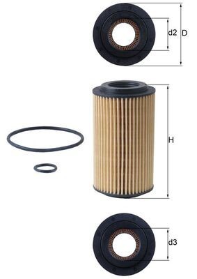 Filtru ulei MAHLE OX153D4 foto