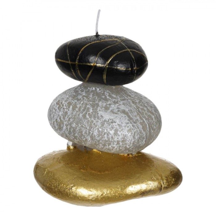 Lum&acirc;nare Dekorative 3 Pietre, Multicolor, 12x10x13cm, Timp de Ardere 42 Ore