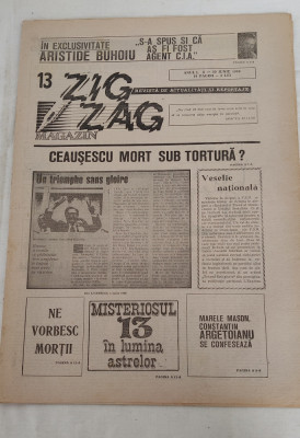 ZIG ZAG Magazin (4-10 iunie 1990) Anul 1, nr. 13 foto