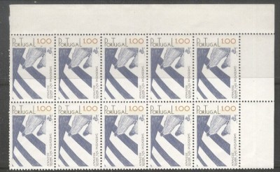 Portugal 1978 Traffic safety x 10, block, MNH S.160 foto