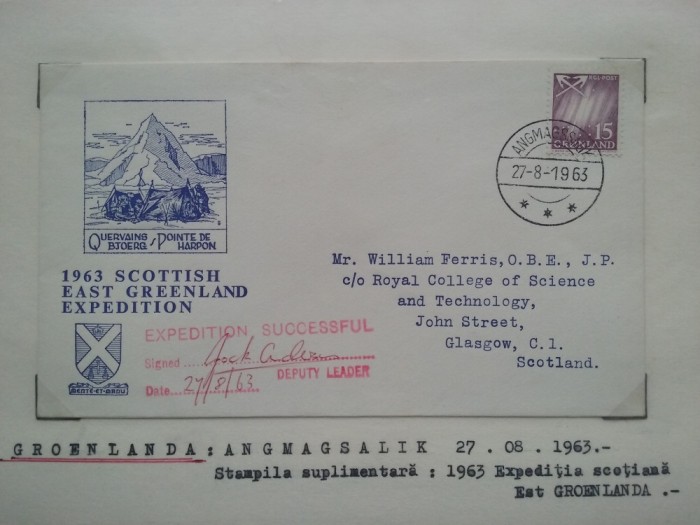 1963-Groenlanda-Angmagsalik-Exp. scotiana-Plic circ.