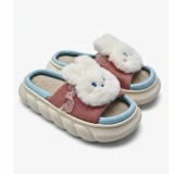 Cumpara ieftin Papuci Pillow Slipper Cloud Kitty Anti-Derapanti cu Bordura si Talpa din Spuma Foarte Usori, Roz, 36-37
