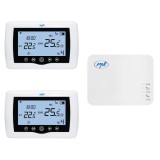 Termostat inteligent PNI CT410 PRO WiFi, control 2 zone, aplicatie Tuya Smart, compatibil centrale termice