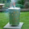 Nature Incinerator de gradina, 46x72 cm, otel galvanizat, rotund GartenMobel Dekor, vidaXL