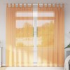Perdele Voile cu Bucle 2 buc Portocaliu 140x225 cm