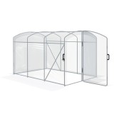 Outsunny Solariu de tunel, acoperit cu folie transparentă, cadru de oțel galvanizat, 3 x 2 x 2m | Aosom Romania