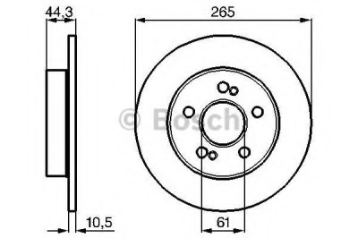 Disc frana RENAULT SCENIC I (JA0/1) (1999 - 2003) BOSCH 0 986 478 758 foto