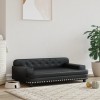 Gossi pat de caini, negru, 90x53x30 cm, piele ecologica