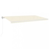 Cumpara ieftin Copertina automata cu senzor vant &amp; LED, crem, 600x300 cm