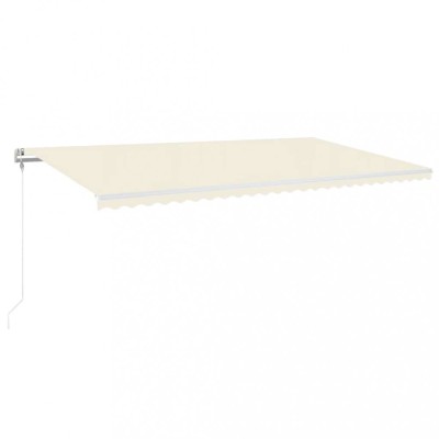 Copertina automata cu senzor vant &amp;amp; LED, crem, 600x300 cm foto