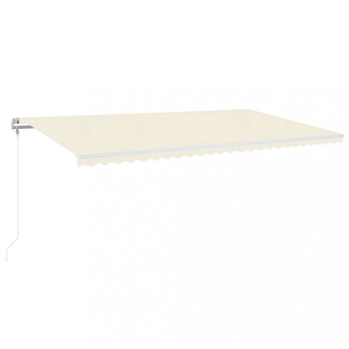 Copertina automata cu senzor vant &amp; LED, crem, 600x300 cm