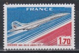 Franta 1976 - Primul zbor comercial al &bdquo;Concorde&rdquo;, Paris-Rio de Janeiro, MNH, Nestampilat