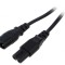 Cablu IEC C7 mamă - IEC C8 tată, 2x0,75mm2, 3m, negru, 2,5A