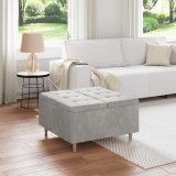 vidaXL Ottomană de depozitare Gri deschis 80 x 80 x 45 cm Catifea 876840