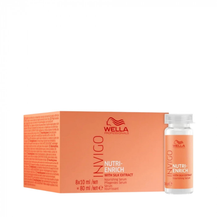 Ser pentru par foarte deteriorat, Wella Professional, Invigo Nutri Enrich Repair Serum, 8x10ml