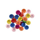 Nasturi lemn pentru activitati crafts,multicolor,1 cm,35 bucati set