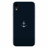 Husa silicon pentru Apple Iphone XR, Blue Navy Anchor Illustration Flat