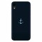 Husa silicon pentru Apple Iphone XR, Blue Navy Anchor Illustration Flat