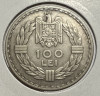 100 Lei 1932 Londra, Argint, Romania, exfoliere pe muchie, RARA!