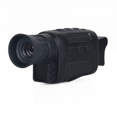 Monoclu digital night vision pentru vanatoare, inregistrare video, zoom reglabil, infrarosu, profesional cu ecran de 1.5 Inch, negru foto