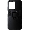 Husa spate Armor cu inel, neagra, pentru Xiaomi Redmi Note 12 Pro 5G, Poco X5 Pro