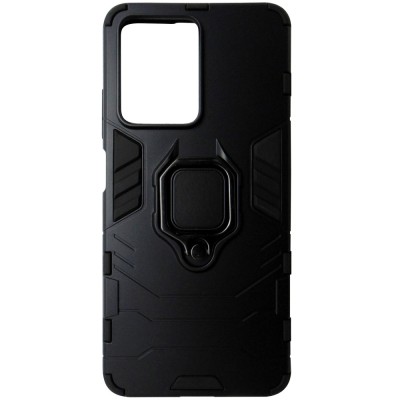 Husa spate Armor cu inel, neagra, pentru Xiaomi Redmi Note 12 Pro 5G, Poco X5 Pro foto