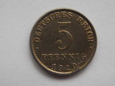 5 PFENNIG 1920 A GERMANIA foto
