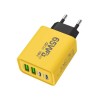 Incarcator Fast Charge pentru Telefon 65W, Flippy, Incarcator Quick Charge cu 2 Porturi USB-A 3.1A &amp; 2 Porturi USB-C, Power Delivery 65W, Cap Standard