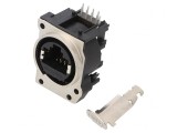 Soclu RJ45 XLRnet Cat 5e cu Buton THT 90&deg;