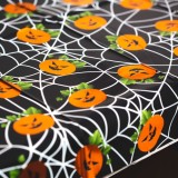 Fata de masa de Halloween - aluminiu - 137 x 183 cm - dovleac, panza de paianjen
