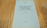 CARACTERIZAREA ETNOGRAFICA A UNUI POPOR prin Munca si Uneltele Sale - S. Mehedinti - Editura SOCEC, F.An, 36 p., Alta editura