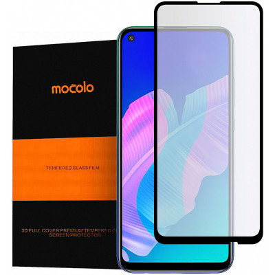 Folie Protectie Ecran Mocolo pentru Huawei P40 lite E, Sticla securizata, Full Face, Full Glue, 9H, 2.5D, Neagra foto