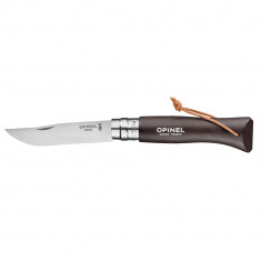 Cutit Opinel Nr 08 Maro Inchis Otel Inox Snur Piele 002211 foto