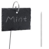 Set 10 Etichete Ardezie Navaris cu Tarusi Otel, 22 Piese, pentru Plante, Gradina, Negru