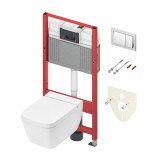 PACHET REZERVOR APA INCASTRAT CLAPETA DE ACTIONARE VAS WC CAPAC SISTEM DE FIXARE SI IZOLATIE FONICA INCLUSE TECE BASE 9400013