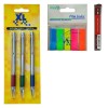 Set 3 creioane mecanice cu radiera, XL, corp metalic cu mine 05 HB+ Stick Index Color