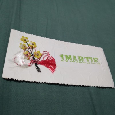 CARTE POSTALA FELICITARE MARTISOR CIRCULATA foto