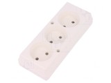Conector Alimentare AC Mamă Splitter Alb 2P 250V 16A IP20