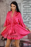 Q776-55 Set 2 piese lenjerie eleganta din satin cu desu si halat