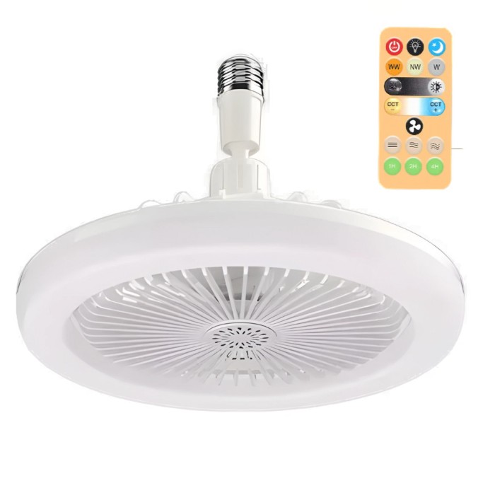 Plafoniera APF&reg; cu Ventilator integrat si Aromaterapie , Utilizare din Telecomanda, Cu 3 Viteze si Lumina Reglabila , Instalare soclu bec E27