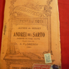 Alfred de Musset - Andrei del Sarto -interbelica BPT 898 ,trad.A.Florescu ,96pag