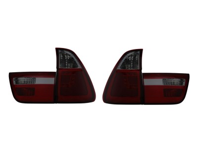 Set stopuri, lampa spate BMW X5 (E53), 01.1999-10.2006, partea stanga, LED; rosu, fumuriu; TUNING, foto