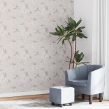 vidaXL Tapet cu model flori 3D, gri, 10x0,53 m, nețesut