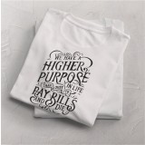 Tricou casual din bumbac 100% de barbati marimea XL Higher Purpose in life
