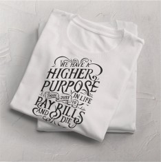 Tricou casual din bumbac 100% de barbati marimea M Higher Purpose in life